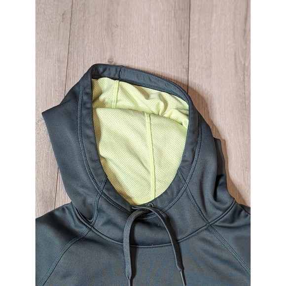 Nike All Time Pullover Hoodie Women Dri-Fit Small Color Gray Green Thumb Holes - Picture 2 of 13